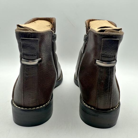 Franco Sarto Womens Marcus Ankle Bootie US 5.5 M EU 35.5 Brown Leather NIB - Picture 9 of 12